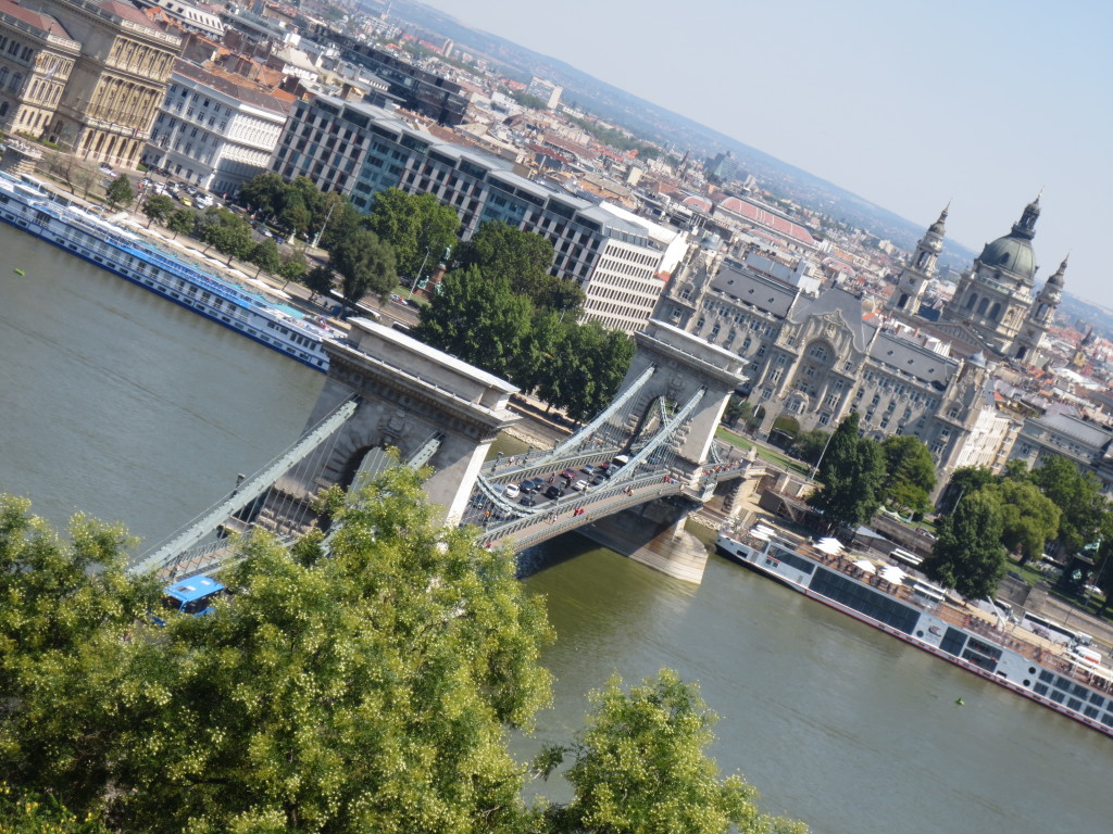 Budapest Overlooking Chain Bridge